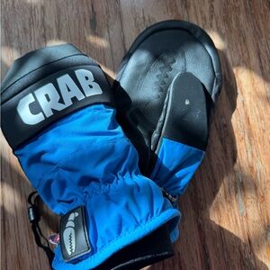 Blue and Black Women's Mittens